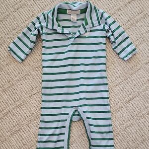 Green Striped Kids One Piece